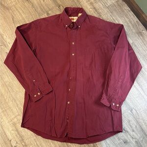 Field & Forest Men’s XLT Maroon Button Down Shirt